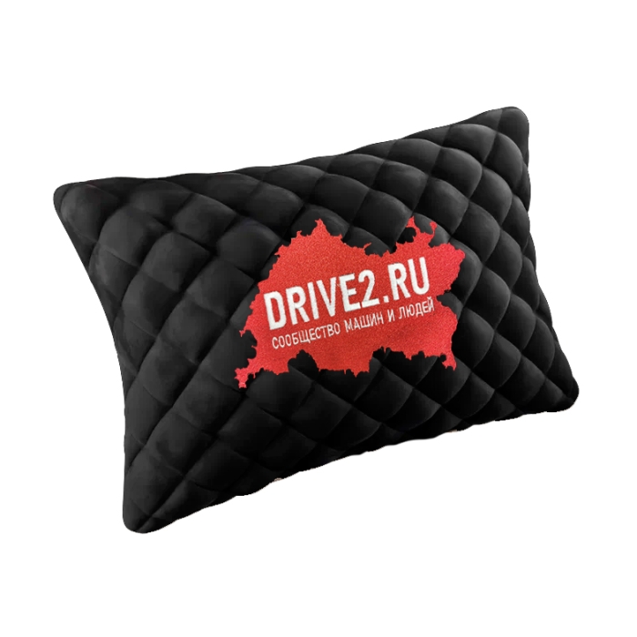 Подушки из алькантары Подушка из алькантары черная с вышивкой Drive2.ru